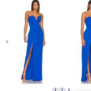 Amanda Uprichard Cherri Gown in Cobalt